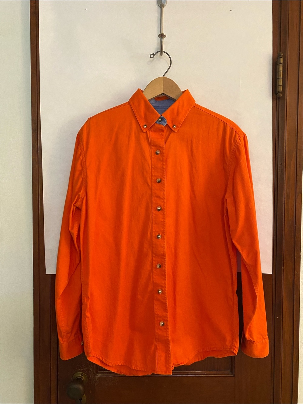 Crazy Cowgirl Women's Bright Orange 100% Cotton Button-Down Shirt